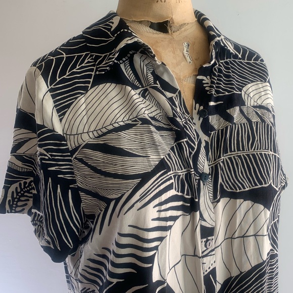 Farm Rio for Anthro Adonidia Dress Tropical Print button-front shirtdres… - Picture 7 of 9